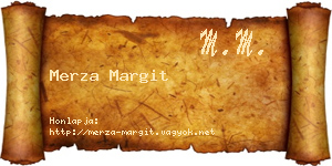 Merza Margit névjegykártya